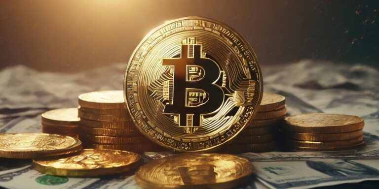 bitcoin btc golden sitting on cash usd scaled gID 7