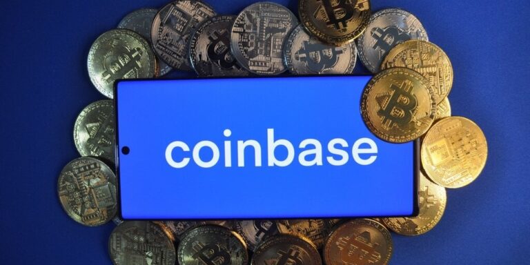 coinbase coin logo smartphone bitcoin crypto exchange gID 7