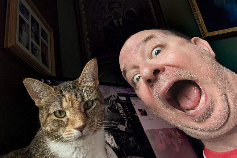 John Scalzi and cat