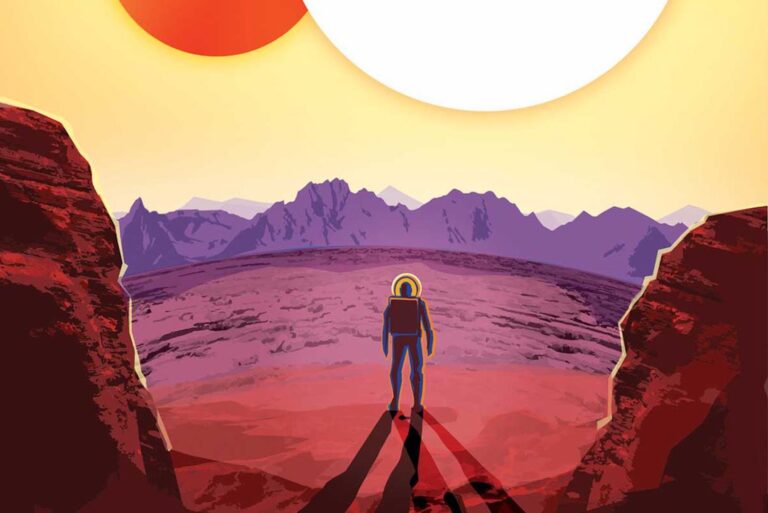 kepler16b Nasa JPL Travel Poster