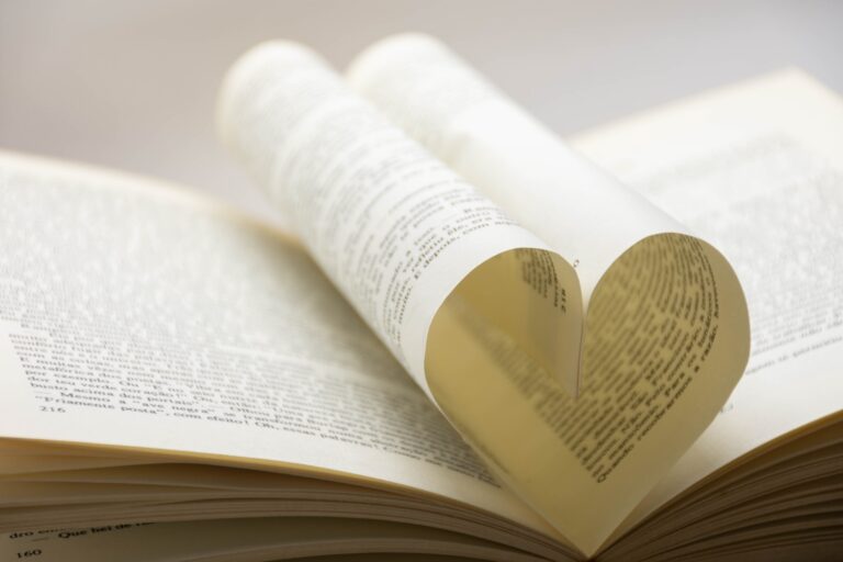 open book heart pages