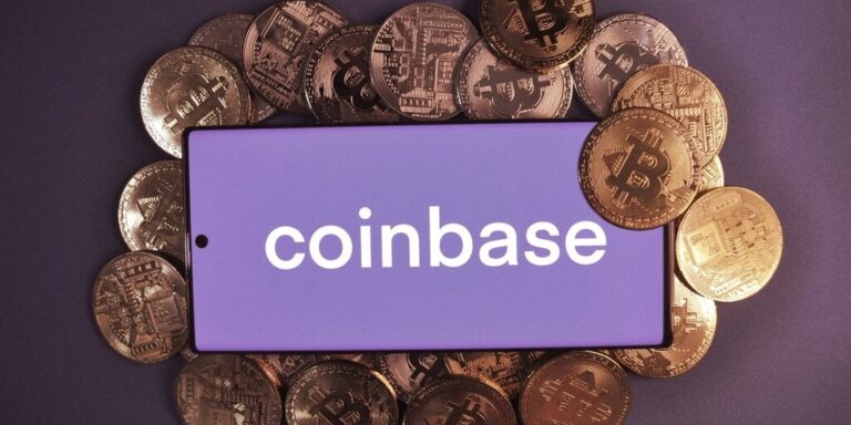 coinbase coin logo smartphone bitcoin crypto exchange gID 4