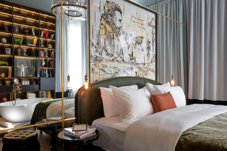 a guest room at Sir Savigny Hotel part of design hotels by marriott