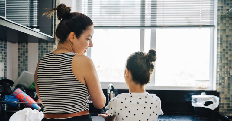 mom her adorable daughter